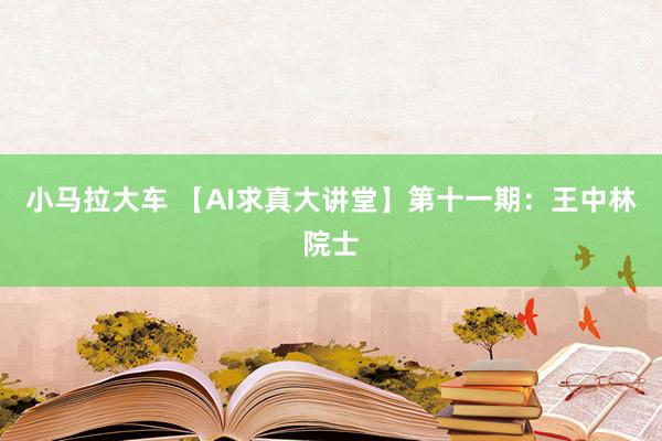 小马拉大车 【AI求真大讲堂】第十一期：王中林院士